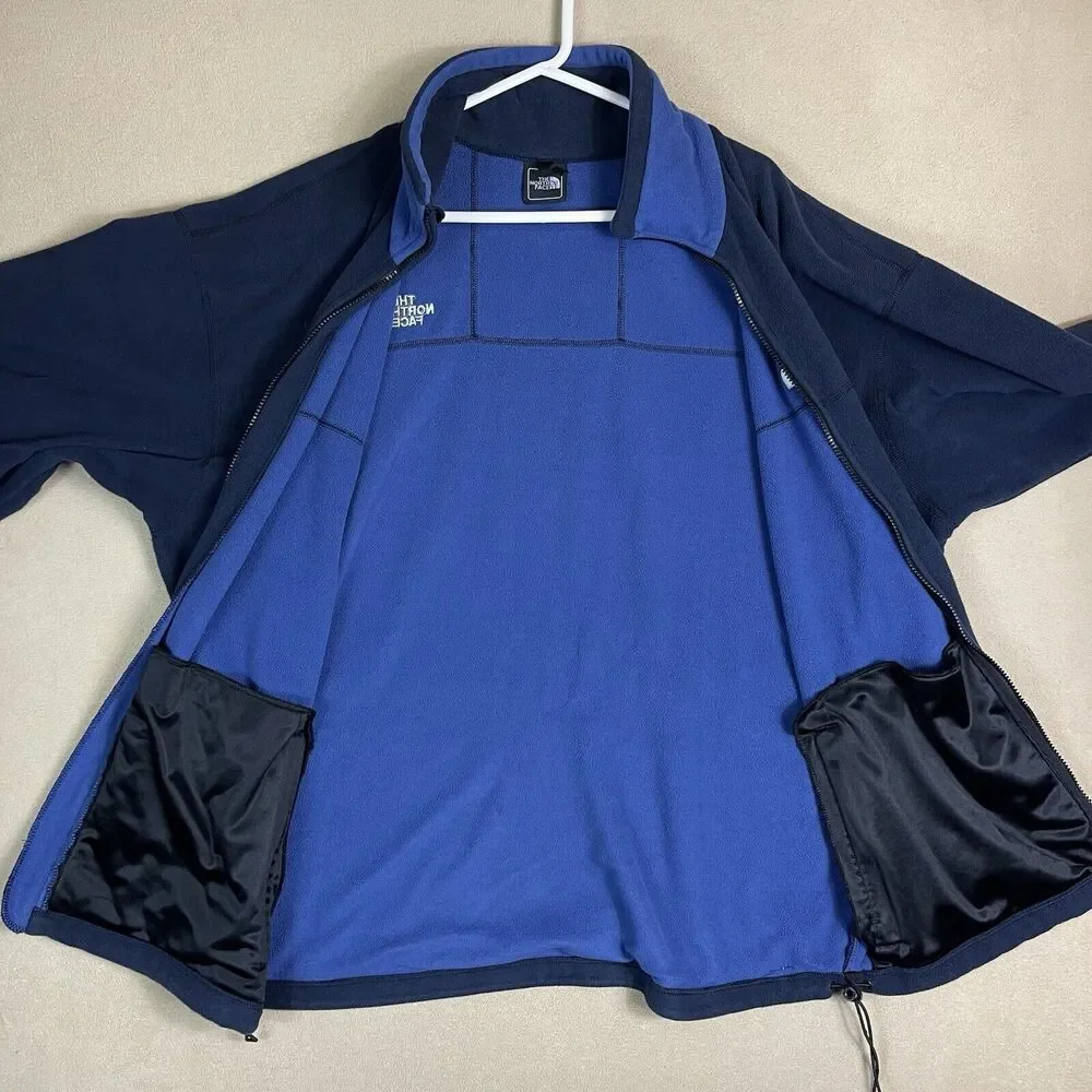 The North Face Jacket Adult XXL Blue Jammer Heavy Fleece Sweater Sweatshirt Mens